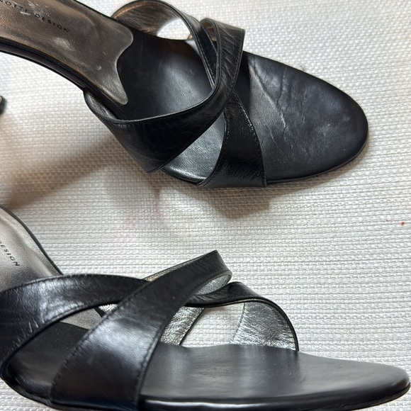 Giuseppe Zanotti Black Open Toe Check Heels 40/9.5 - Picture 4 of 9